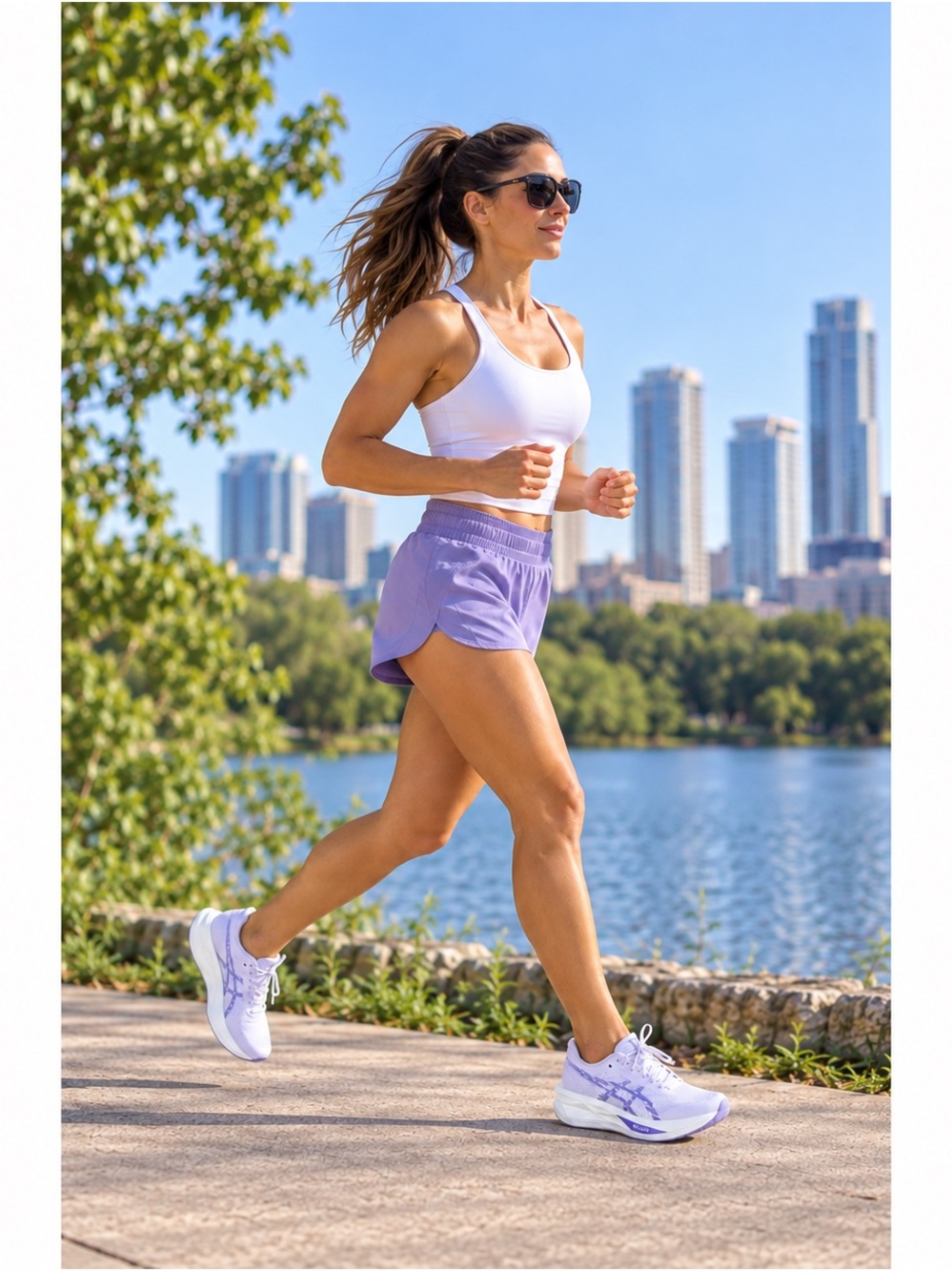 Asics Women's Light Lavender/White Running Shoes
